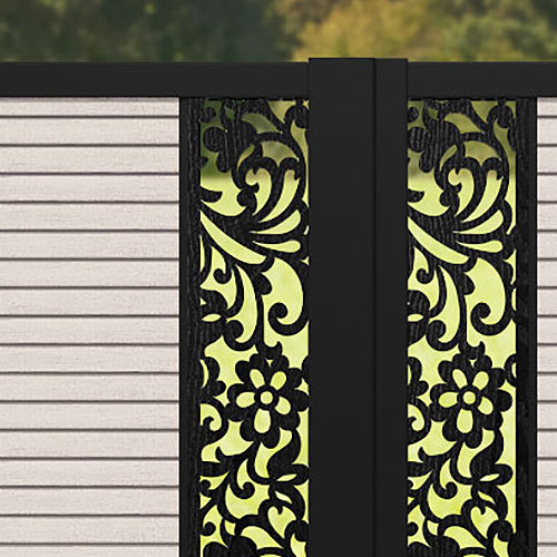 Hudson Eden Straight Top Driveway Gate - Mid Stone - Middle Screen