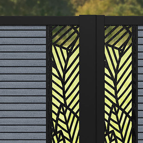 Hudson Habitat Straight Top Driveway Gate - Anthracite - Middle Screen