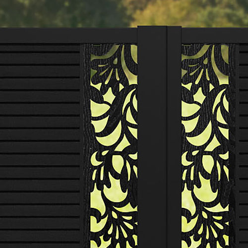 Hudson Heritage Straight Top Driveway Gate - Black - Middle Screen