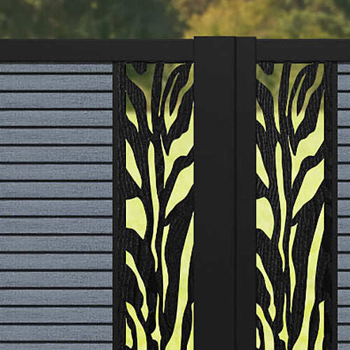 Hudson Malawi Straight Top Driveway Gate - Anthracite - Middle & End Screen