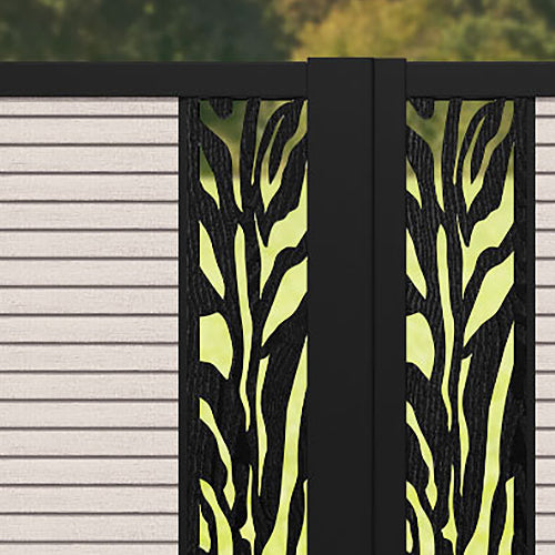 Hudson Malawi Straight Top Driveway Gate - Mid Stone - Middle Screen