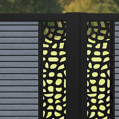 Hudson Pebble Straight Top Driveway Gate - Anthracite - Middle Screen