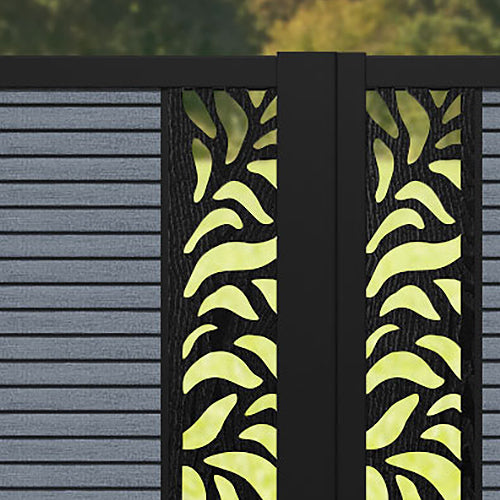 Hudson Plume Straight Top Driveway Gate - Anthracite - Middle & End Screen