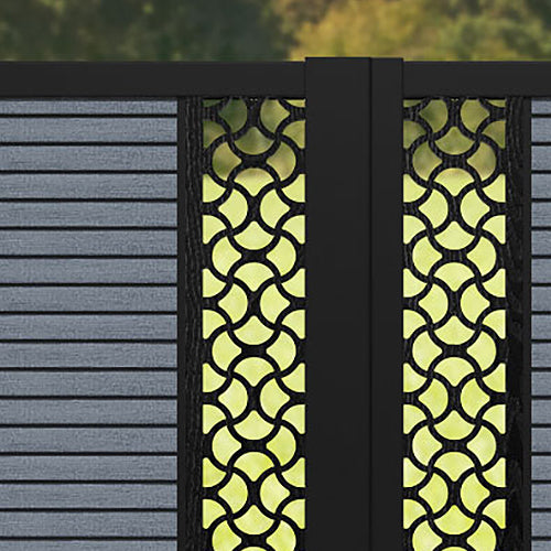 Hudson Vida Straight Top Driveway Gate - Anthracite - Middle Screen