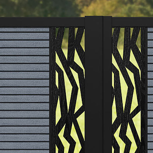 Hudson Zenith Straight Top Driveway Gate - Anthracite - Middle Screen