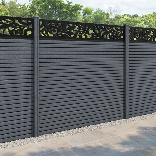 Hudson Heritage Fence Panel - Anthracite - with our composite posts