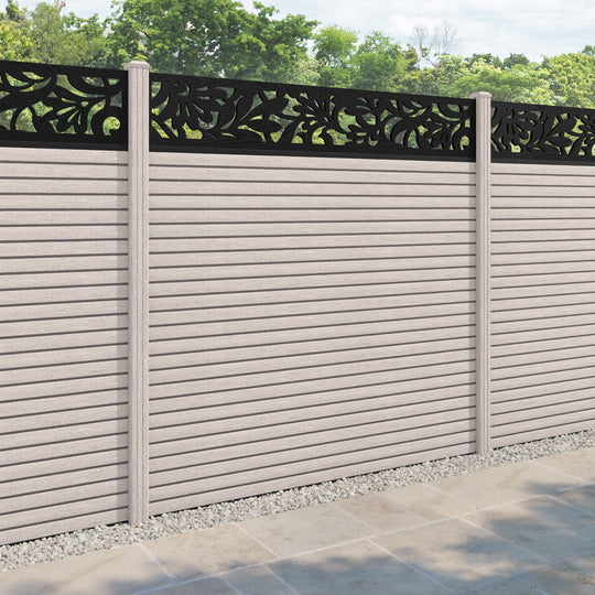 Hudson Heritage Fence Panel - Mid Stone - with our composite posts