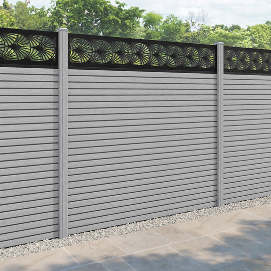 Hudson Laurel Fence Panel - Light Grey - with our composite posts