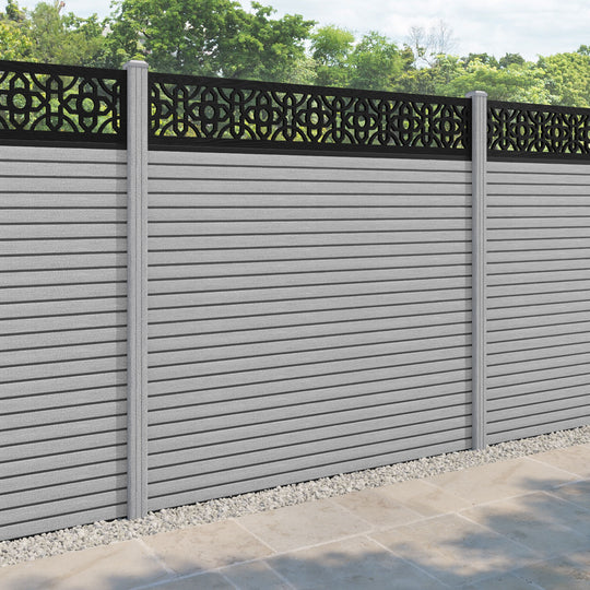 Hudson Nabila Fence Panel - Light Grey - with our composite posts