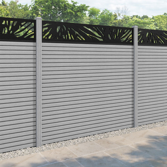 Hudson Poppy Fence Panel - Light Grey - with our composite posts