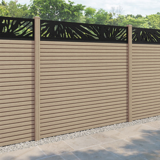 Hudson Poppy Fence Panel - Light Oak - with our composite posts