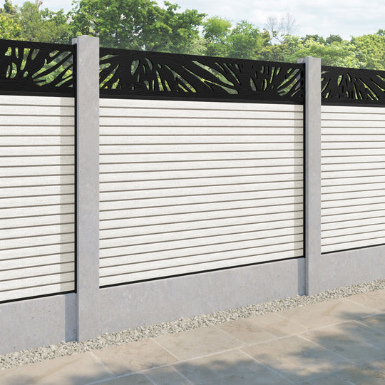 Hudson Poppy Fence Panel - Light Stone - for existing concrete posts