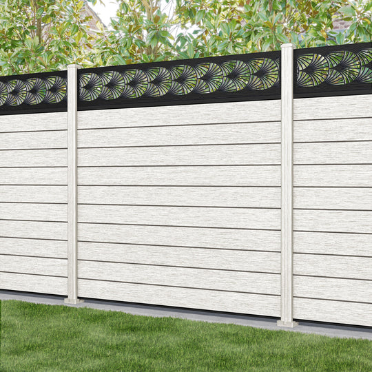 Fusion Laurel Fence Panel - Light Stone - with our composite posts