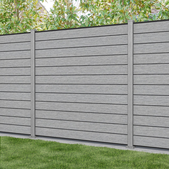 Fusion Fence Panel - Light Grey - with our composite posts