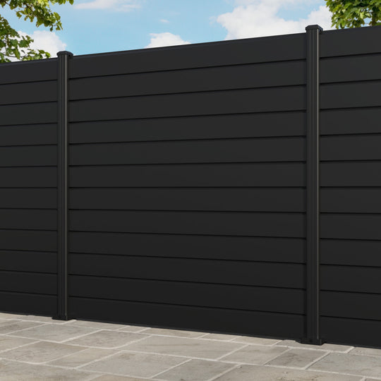 Louvre Aluminium Fence Panel - with our aluminium posts