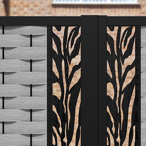 Ripple Malawi Straight Top Driveway Gate - Light Grey - Middle & End Screen