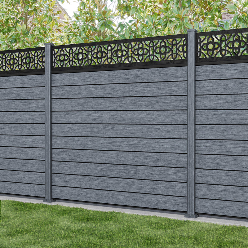 Fusion Nabila Fence Panel - Anthracite - with our composite posts