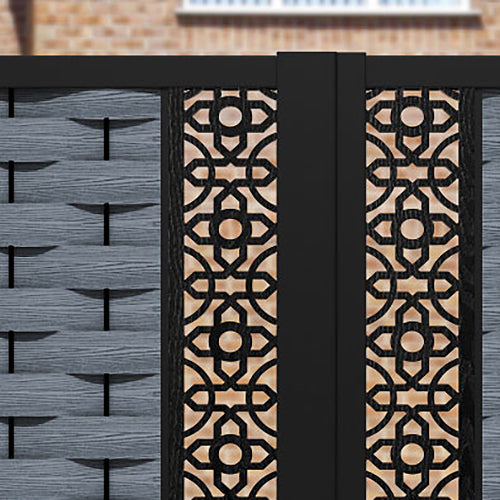 Ripple Nabila Straight Top Driveway Gate - Anthracite - Middle Screen