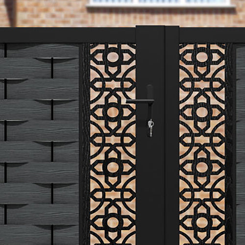 Ripple Nabila Straight Top Driveway Gate - Dark Grey - Middle Screen