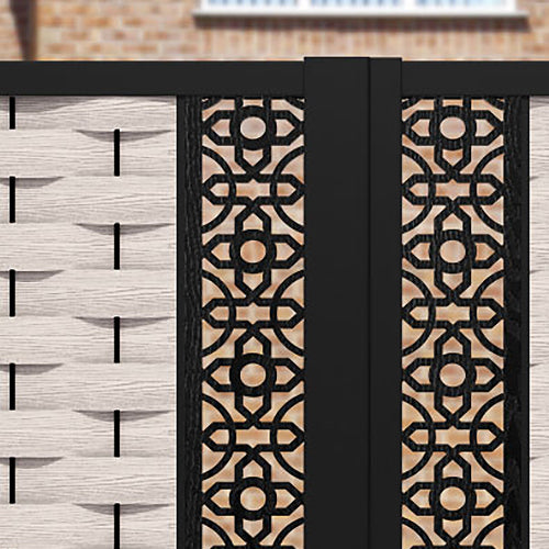 Ripple Nabila Straight Top Driveway Gate - Mid Stone - Middle Screen