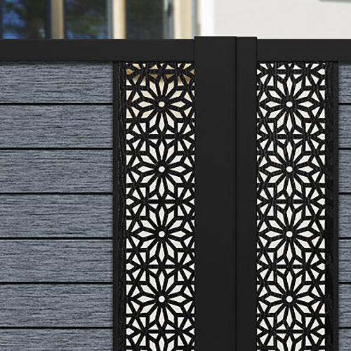 Fusion Narwa Straight Top Driveway Gate - Anthracite - Middle & End Screen
