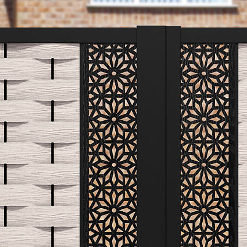 Ripple Narwa Straight Top Driveway Gate - Mid Stone - Middle Screen