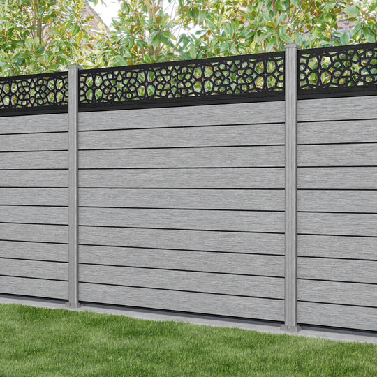Fusion Nazira Fence Panel - Light Grey - with our composite posts