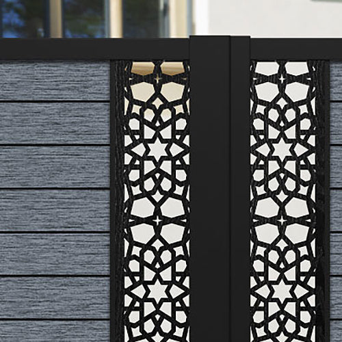 Fusion Nazira Straight Top Driveway Gate - Anthracite - Middle & End Screen