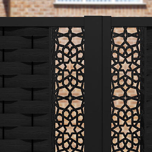 Ripple Nazira Straight Top Driveway Gate - Black - Middle Screen