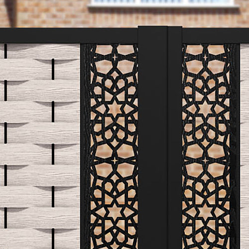 Ripple Nazira Straight Top Driveway Gate - Mid Stone - Middle Screen