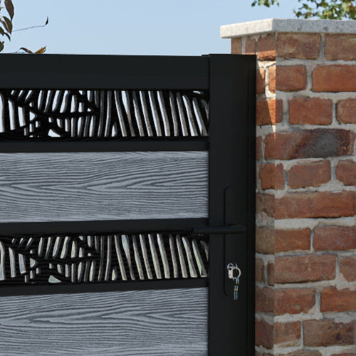 Classic Feather Split Screen Pedestrian Gate - Anthracite