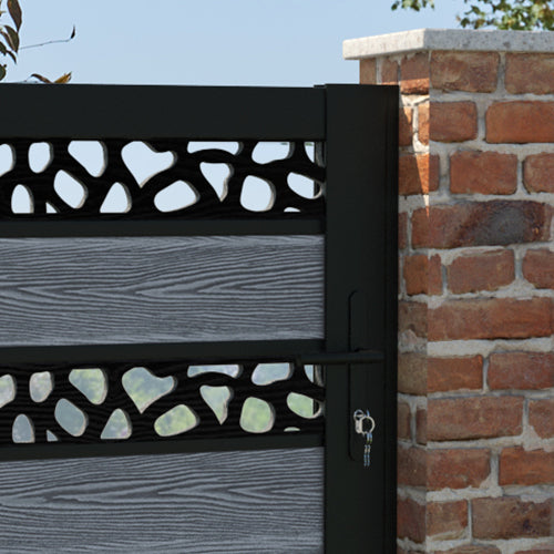 Classic Pebble Split Screen Pedestrian Gate - Anthracite
