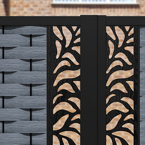 Ripple Plume Straight Top Driveway Gate - Anthracite - Middle Screen