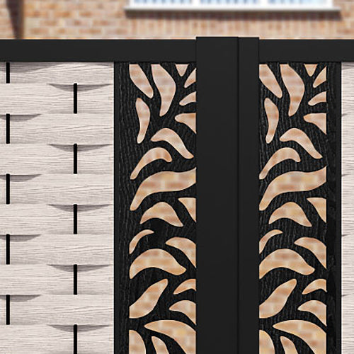 Ripple Plume Straight Top Driveway Gate - Mid Stone - Middle Screen