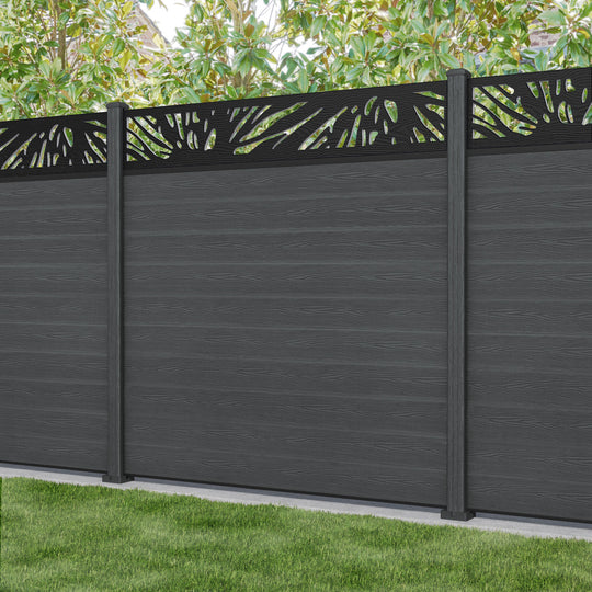 Classic Poppy Fence Panel - Dark Grey - with our composite posts