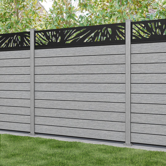 Fusion Poppy Fence Panel - Light Grey - with our composite posts