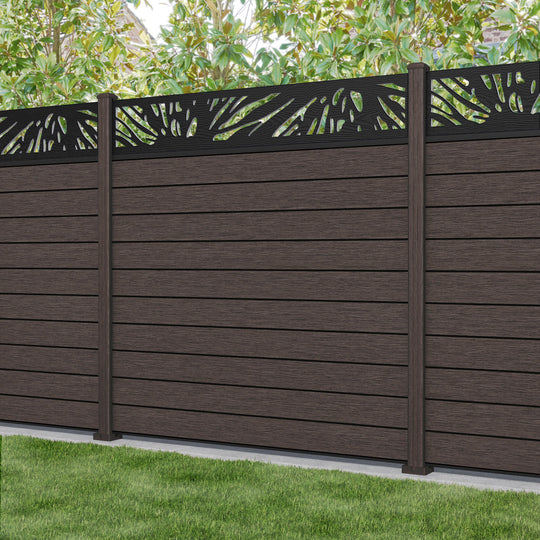Fusion Poppy Fence Panel - Mid Brown - with our composite posts