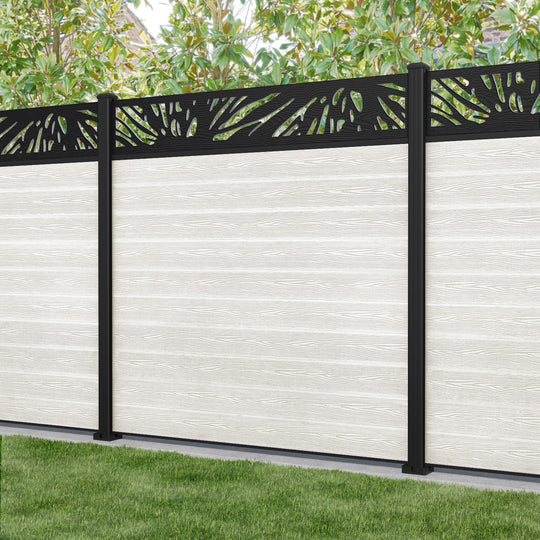 Classic Poppy Fence Panel - Light Stone - with our aluminium posts