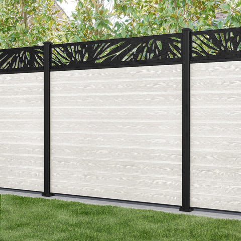 Classic Poppy Fence Panel - Light Stone - with our aluminium posts