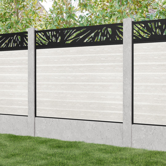 Classic Poppy Fence Panel - Light Stone - for existing concrete posts