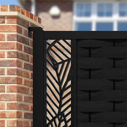 Ripple Habitat Straight Top Driveway Gate - Black - End Screen