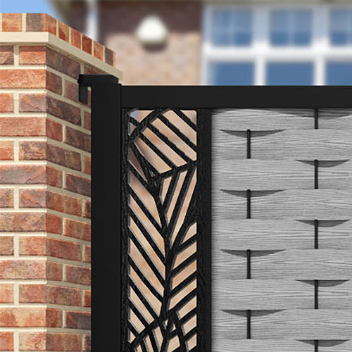 Ripple Habitat Straight Top Driveway Gate - Light Grey - End Screen