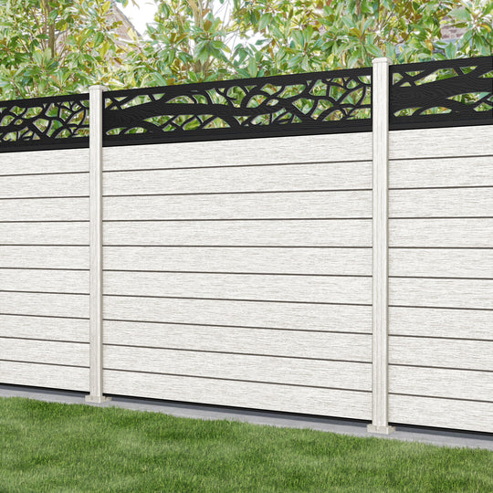 Fusion Twilight Fence Panel - Light Stone - with our composite posts