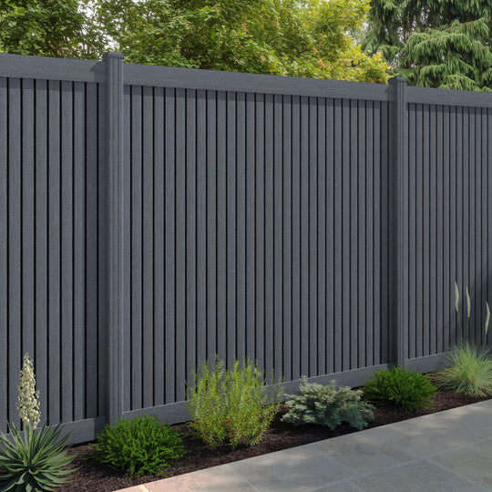 Virtis Fence Panel - Anthracite - with our composite posts