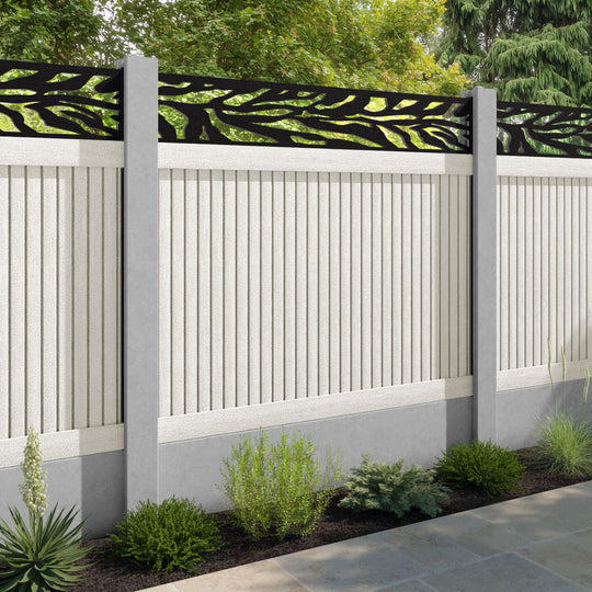 Virtis Malawi Fence Panel - Light Stone - for existing concrete posts