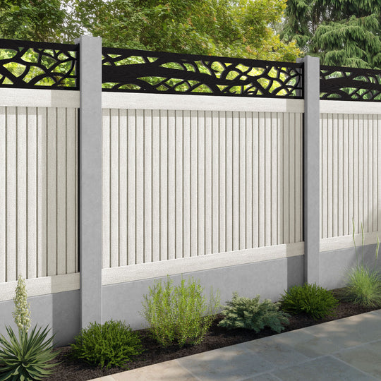 Virtis Twilight Fence Panel - Light Stone - for existing concrete posts