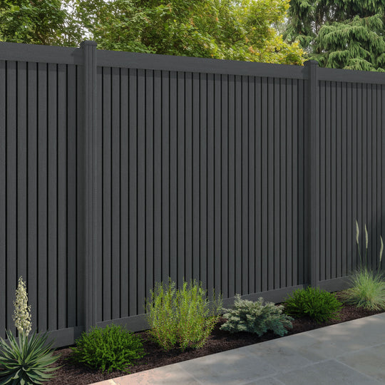 Virtis Fence Panel - Dark Grey - with our composite posts