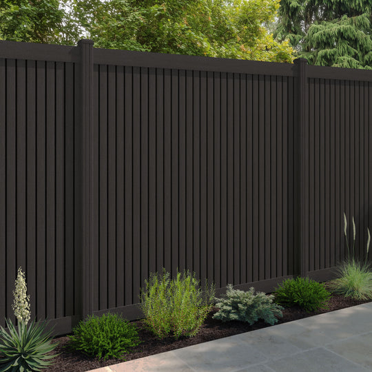 Virtis Fence Panel - Dark Oak - with our composite posts