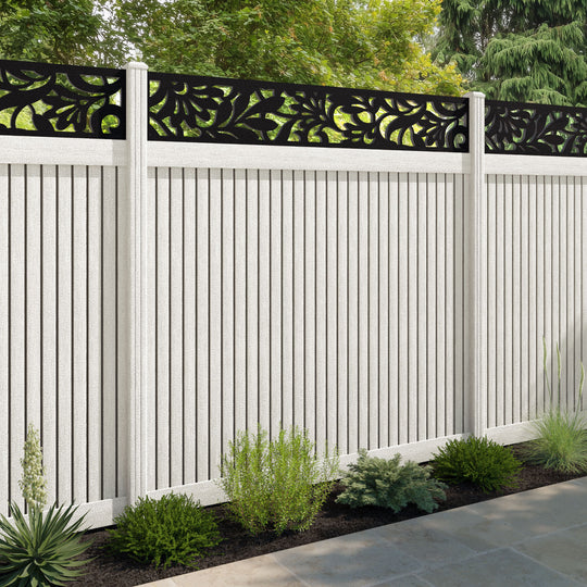 Virtis Heritage Fence Panel - Light Stone - with our composite posts