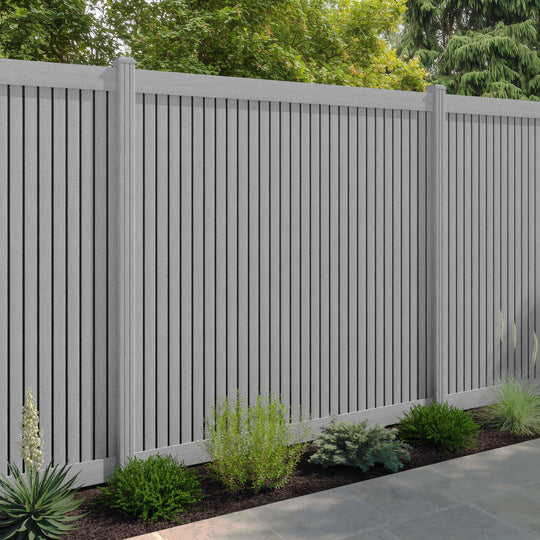 Virtis Fence Panel - Light Grey - with our composite posts